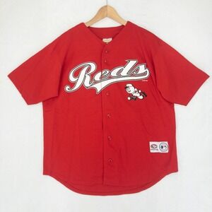 Cincinnati Reds Ken Griffey Jr Baseball Jersey Mens Large Red VTG MLB True Fan
